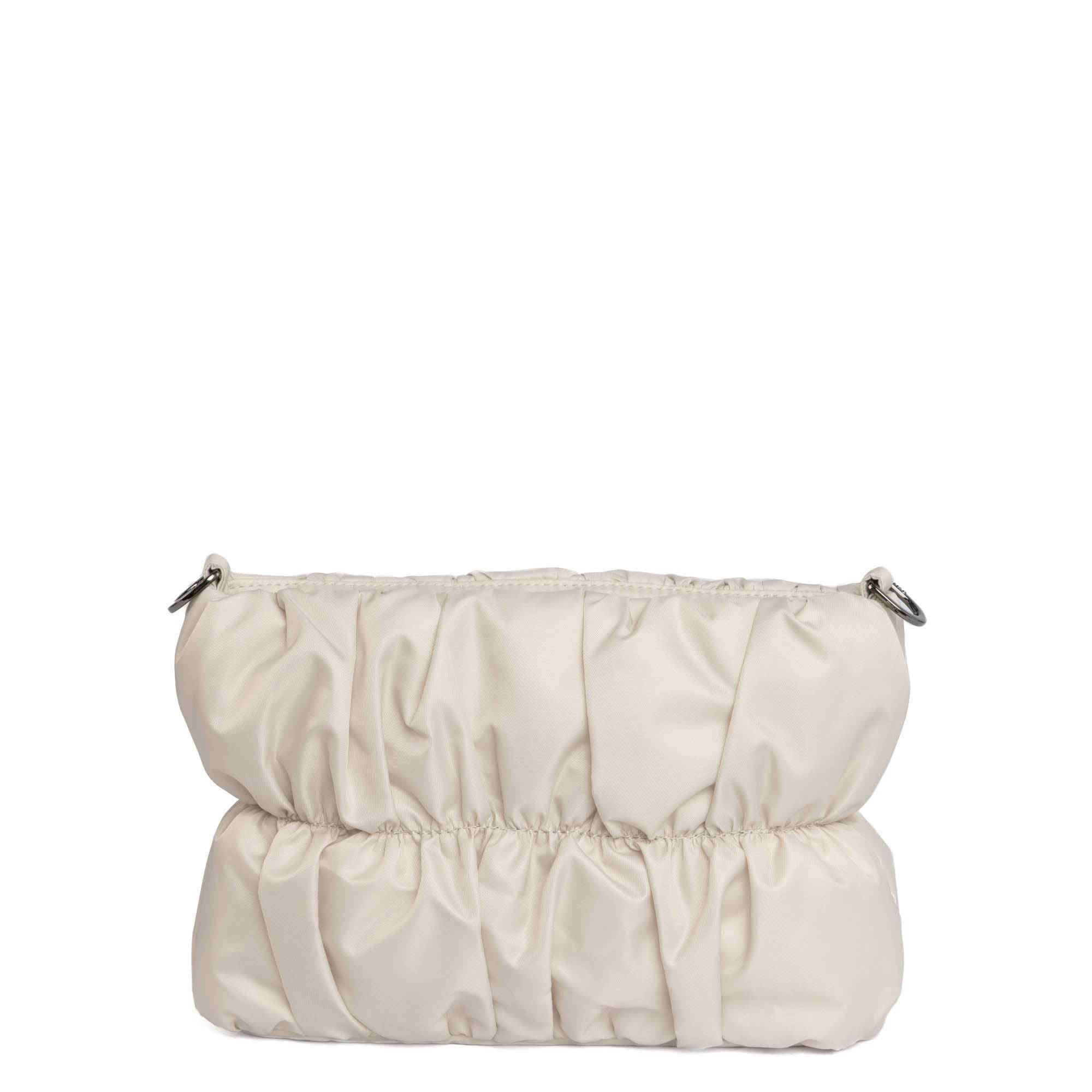 Flounce Ruched Crossbody Bag - PEBBLE - Flounce_Pebble_04